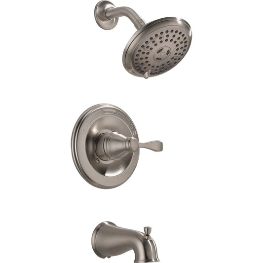 Delta Porter Brushed Nickel 1-Handle Lever Tub & Shower Faucet