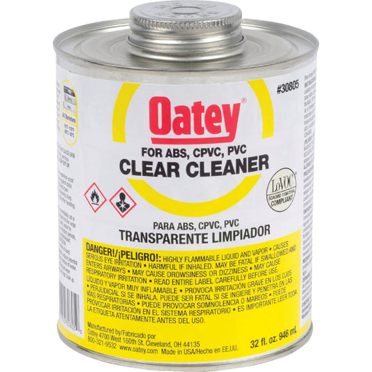 Oatey 32 Oz. All-Purpose Clear PVC Cleaner