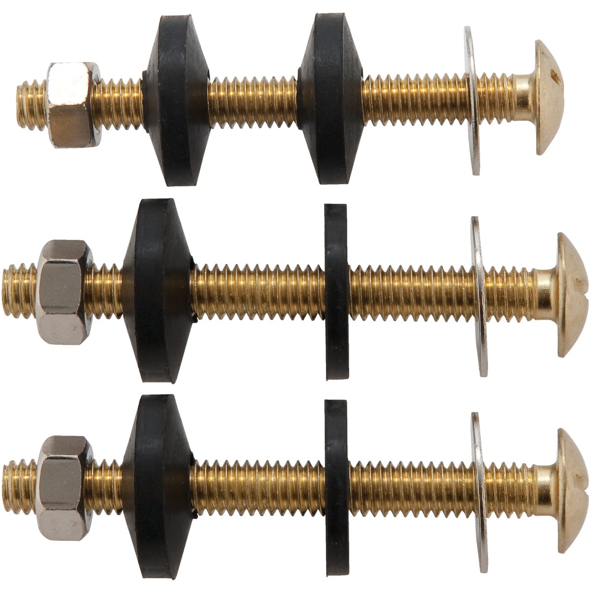 Do it 5/16 In. x 3 In. Brass, Sponge Rubber Tank Bolts (3 Pack)