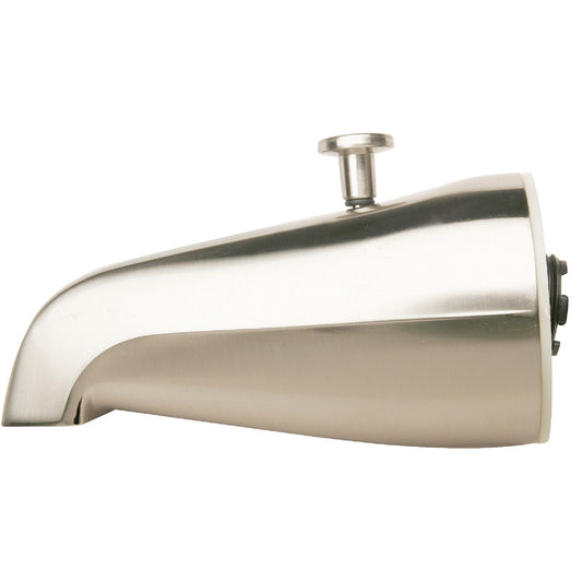 Do it Brushed Nickel Bathtub Spout with Diverter