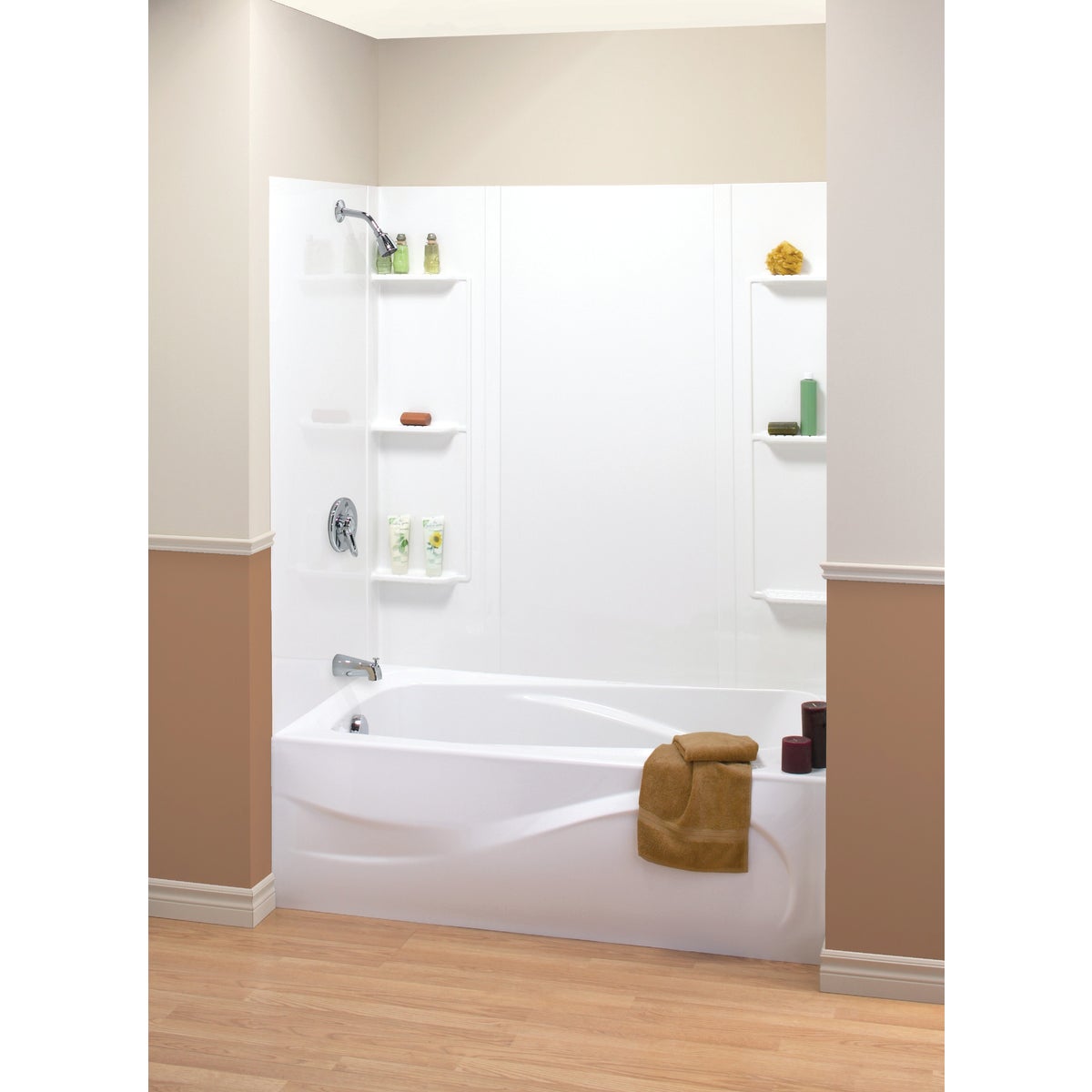 Maax Tempest 5-Piece 59 In. H x 30 In. D Tub Wall Kit in White