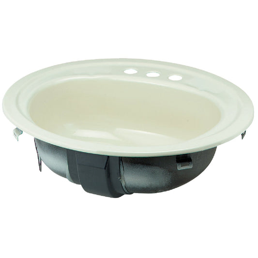 Briggs Anderson Oval Drop-In Bathroom Sink, Bone