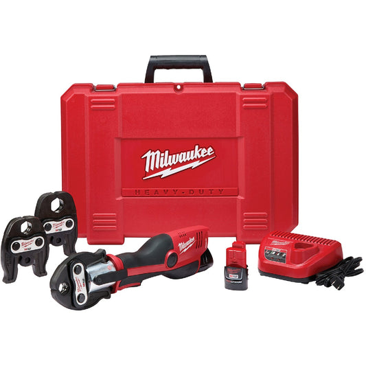 Milwaukee M12 12 Volt Force Logic Lithium-Ion Cordless Press Tool Kit (3 Jaws Included)