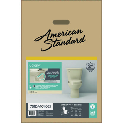 American Standard Colony Bone Round Bowl 1.28 GPF Toilet-to-Go