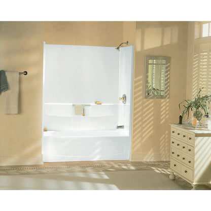 Sterling Performa 60 In. L x 29 In. W x 15 In. D Left Drain Bathtub in White