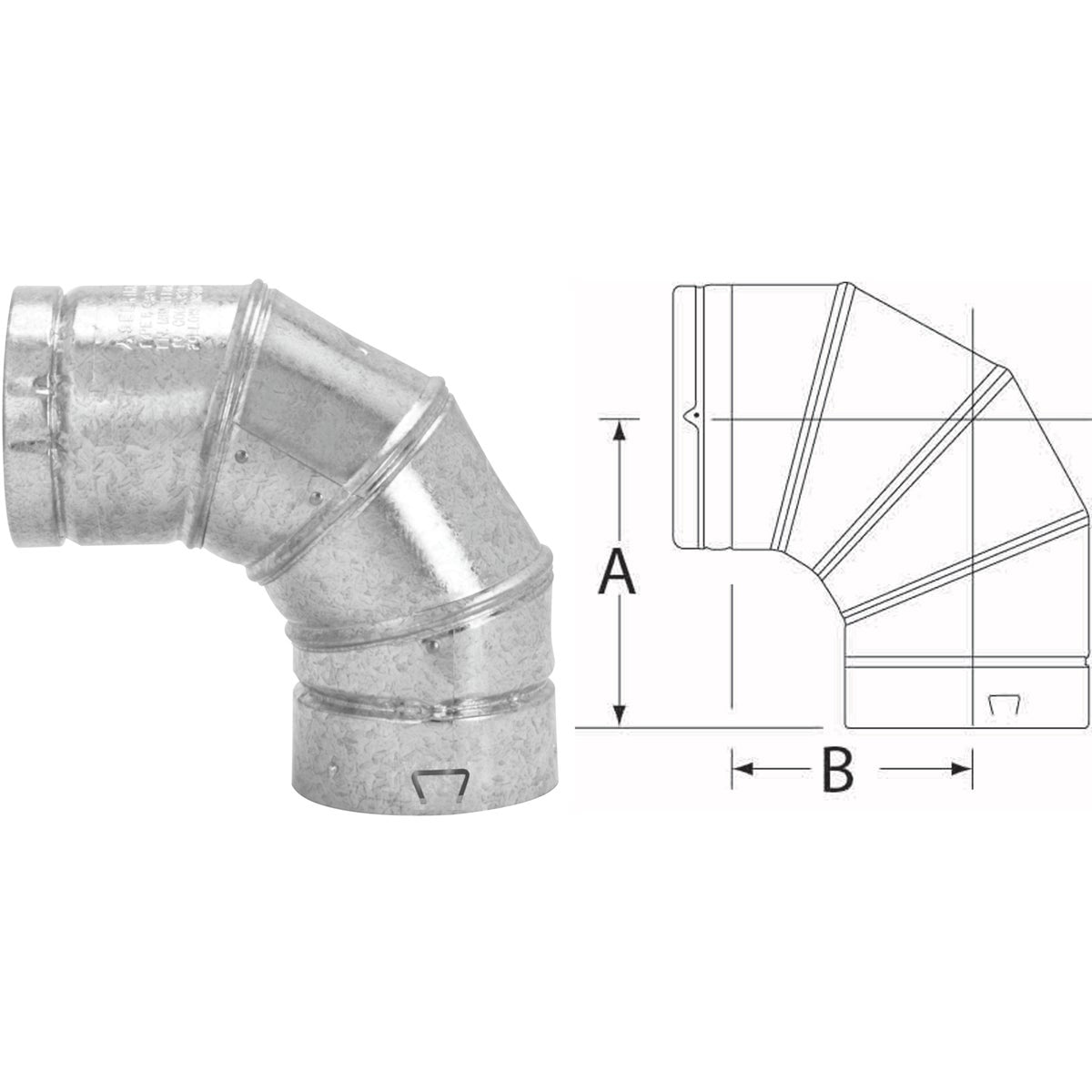 SELKIRK RV 4 In. 90 Degree Adjustable Elbow