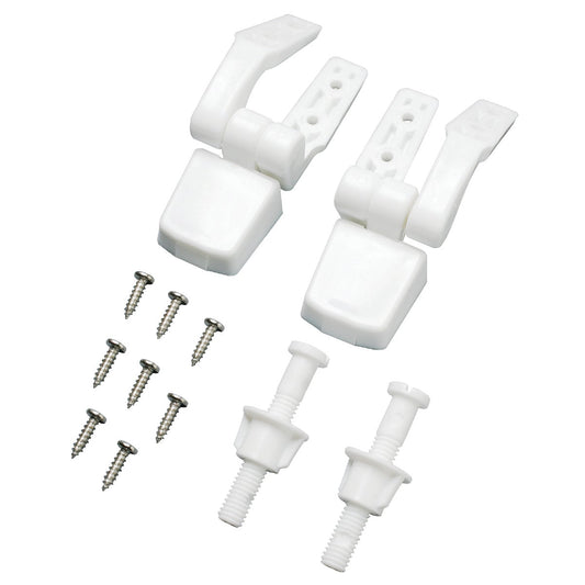 Do it White Plastic Top Mount Toilet Seat Hinge