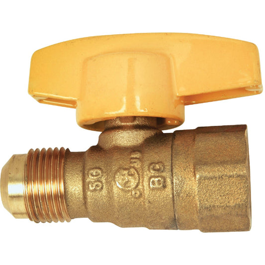 Dormont 1/2 In. OD Male Flare x 1/2 In. FIP Forged Brass Gas Shutoff Valve