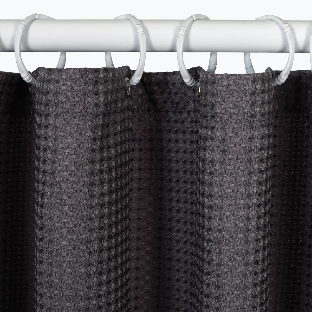 Zenith Zenna Home 70 In. x 72 In. Steel Gray Luxury Spa Waffle Shower Curtain