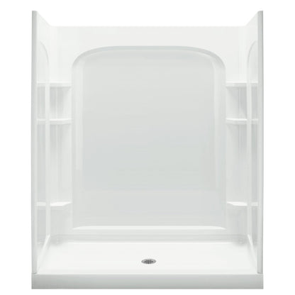 Sterling 60 In. W x 72-1/2 In. H White Vikrell Shower Back Wall