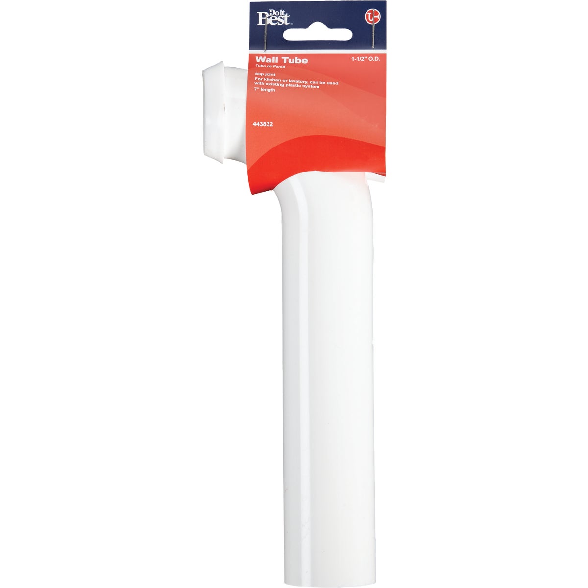 Do it 1-1/2 In. x 7 In. White Plastic Wall Tube