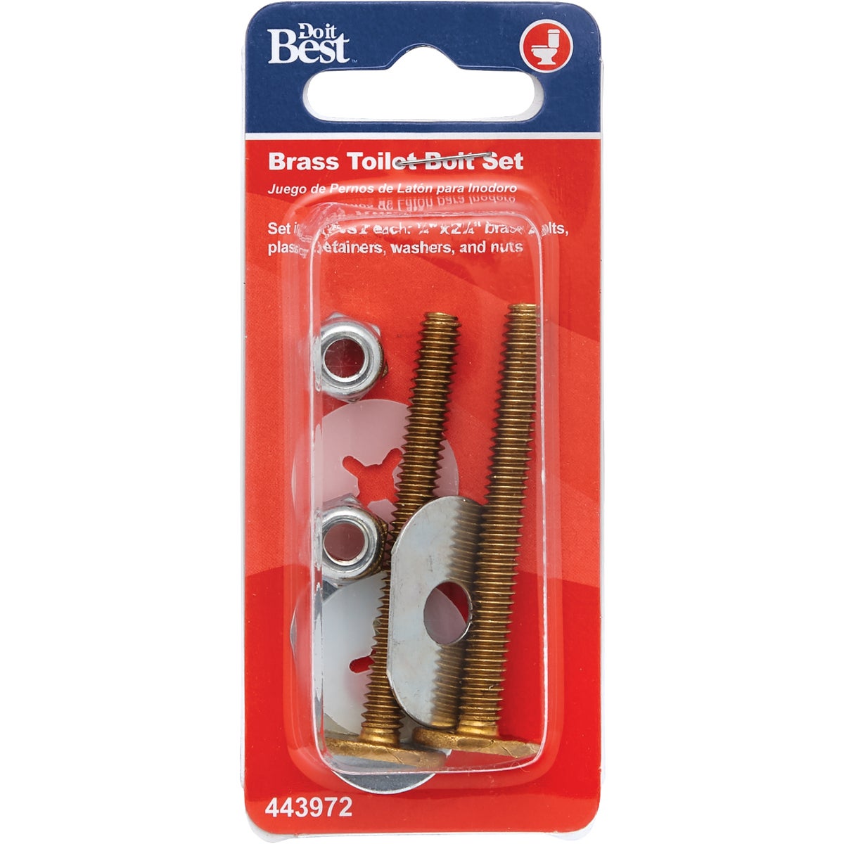 Do it 1/4 In. Brass Toilet Bolt Set