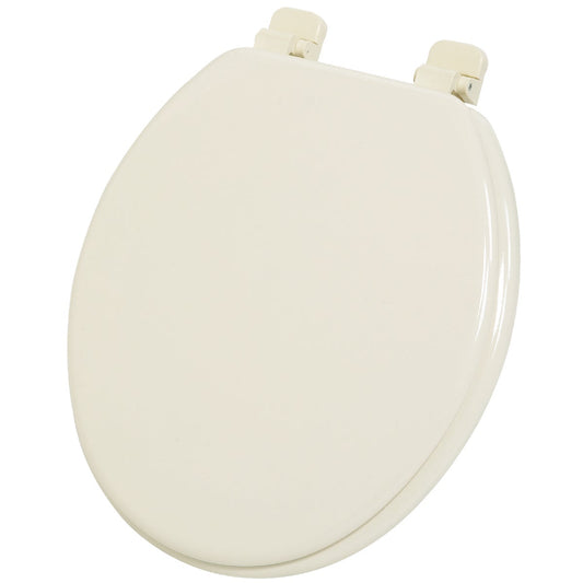 Home Impressions Round Closed Front Bone Wood Toilet Seat