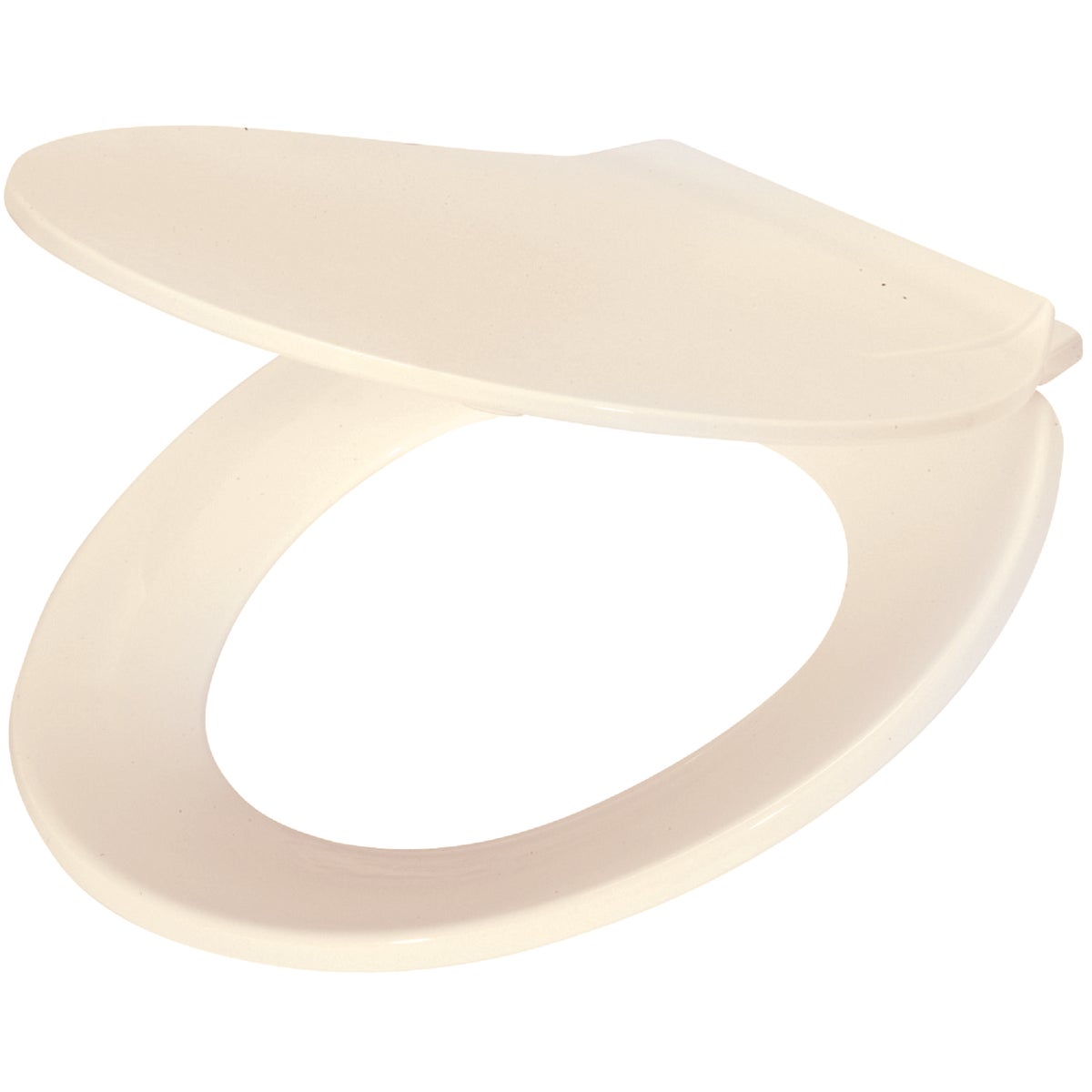 Home Impressions Round Closed Front Bone Plastic Toilet Seat