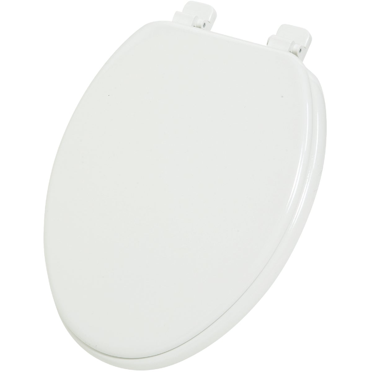 Home Impressions Elongated Closed Front White Wood Toilet Seat