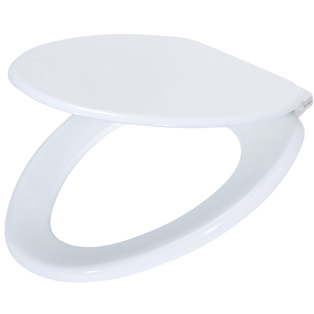 Home Impressions Elongated Closed Front White Wood Toilet Seat