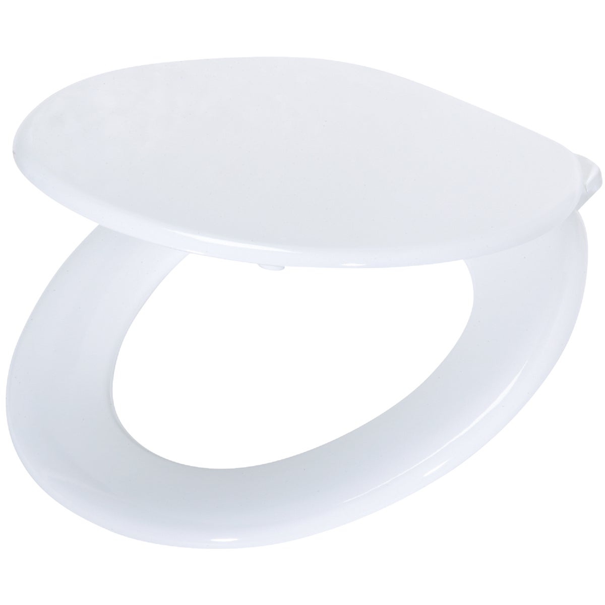 Home Impressions Round Closed Front White Wood Toilet Seat