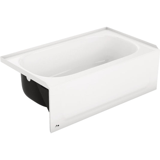 Briggs Pendant 46-1/2 In. L x 27 In. W Left Drain Bathtub in White