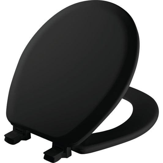 Mayfair Advantage Round Closed Front Black Wood Toilet Seat