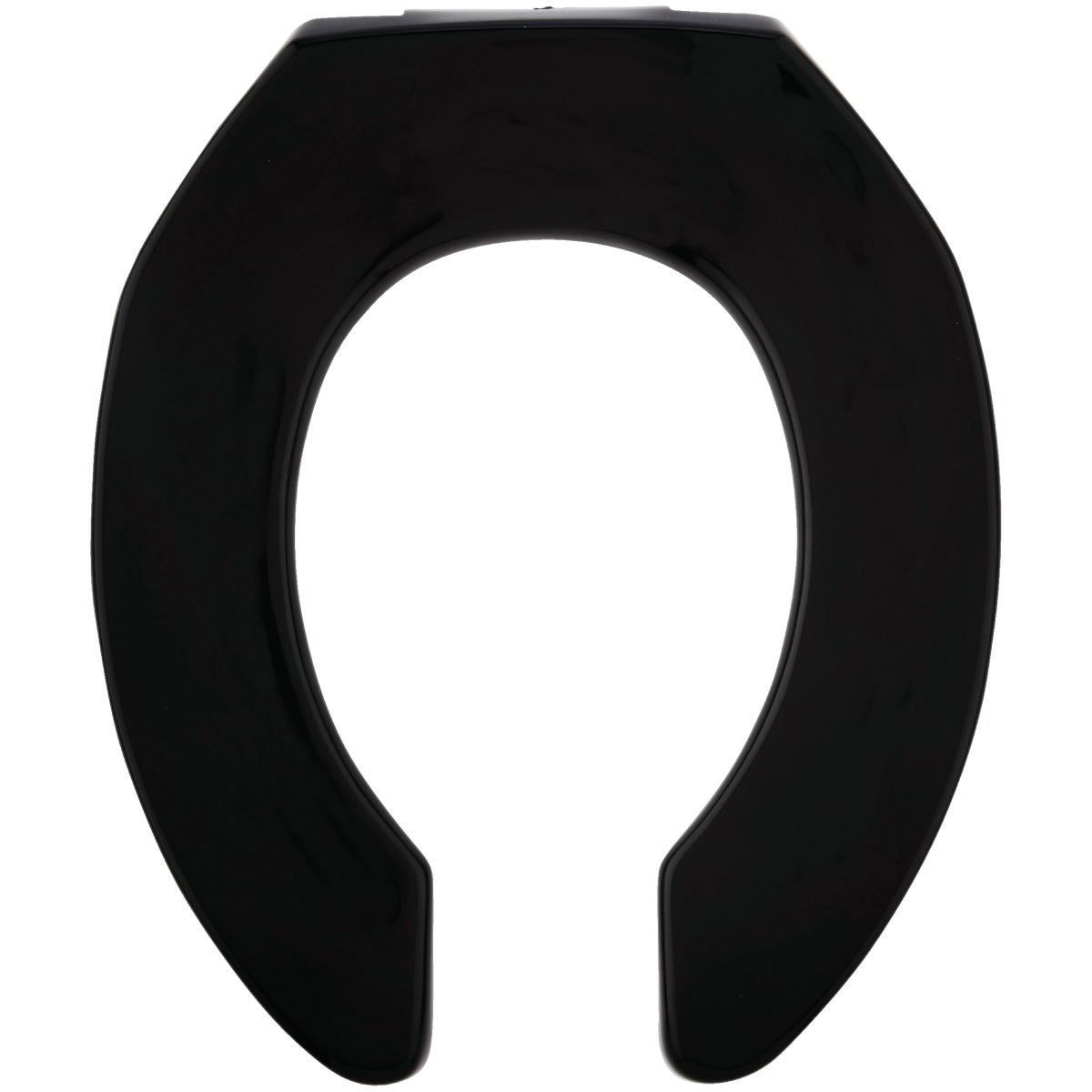 Mayfair Commercial STA-TITE Round Open Front Black Toilet Seat