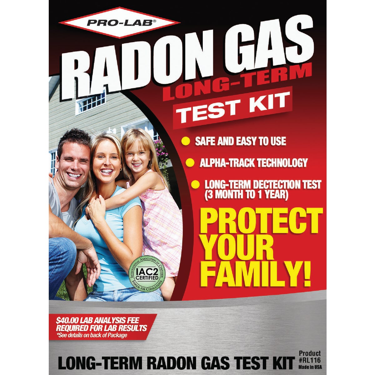 Pro Lab Long-Term Radon Test Kit