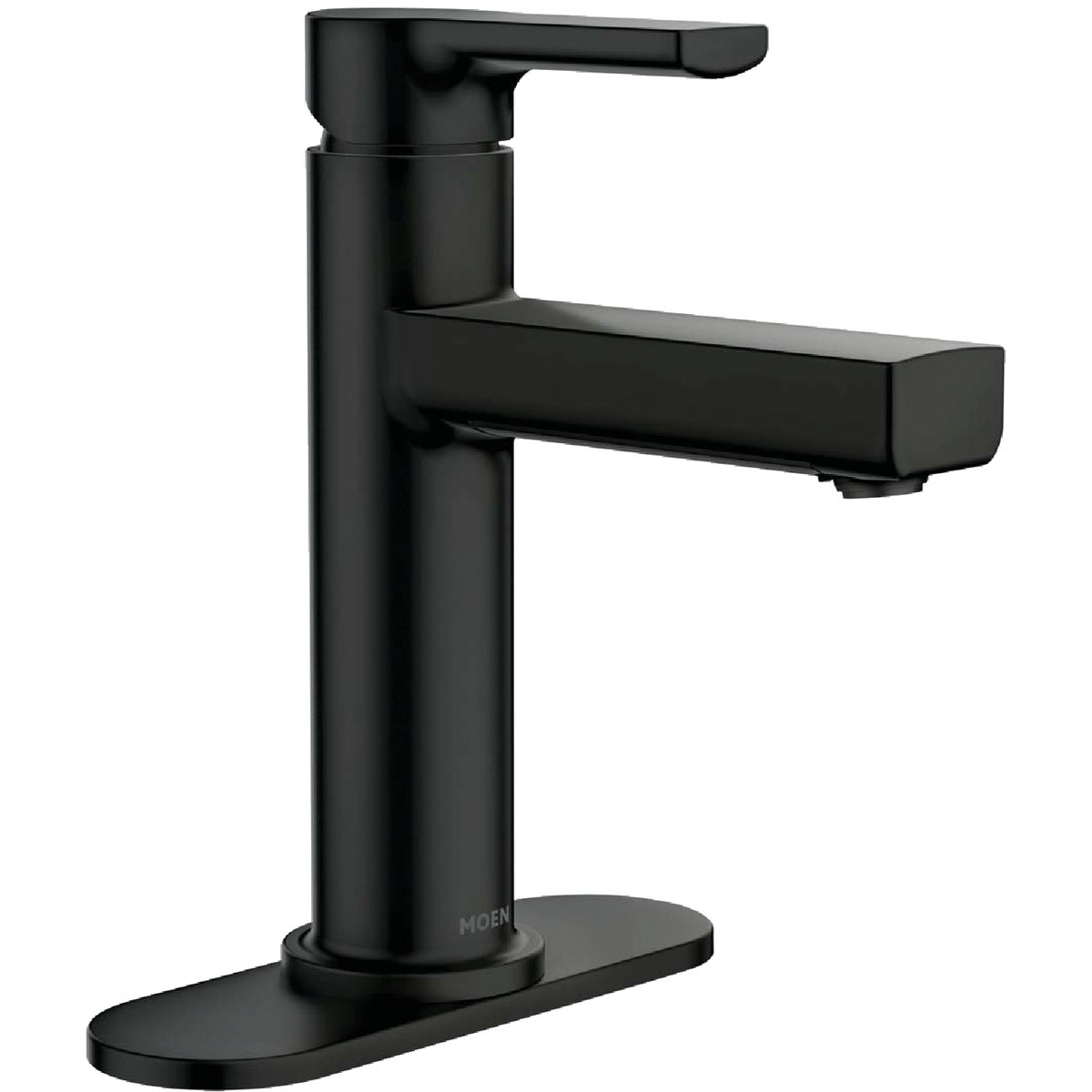 Moen Rinza Matte Black 1-Handle Lever 4 In. Centerset Bathroom Faucet