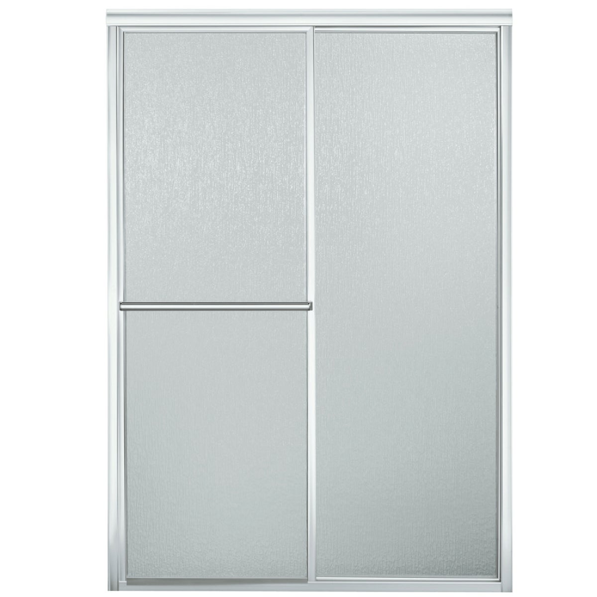 Sterling Deluxe 48-7/8 In. W. X 70 In. H. Chrome Rain Glass Sliding Shower Door