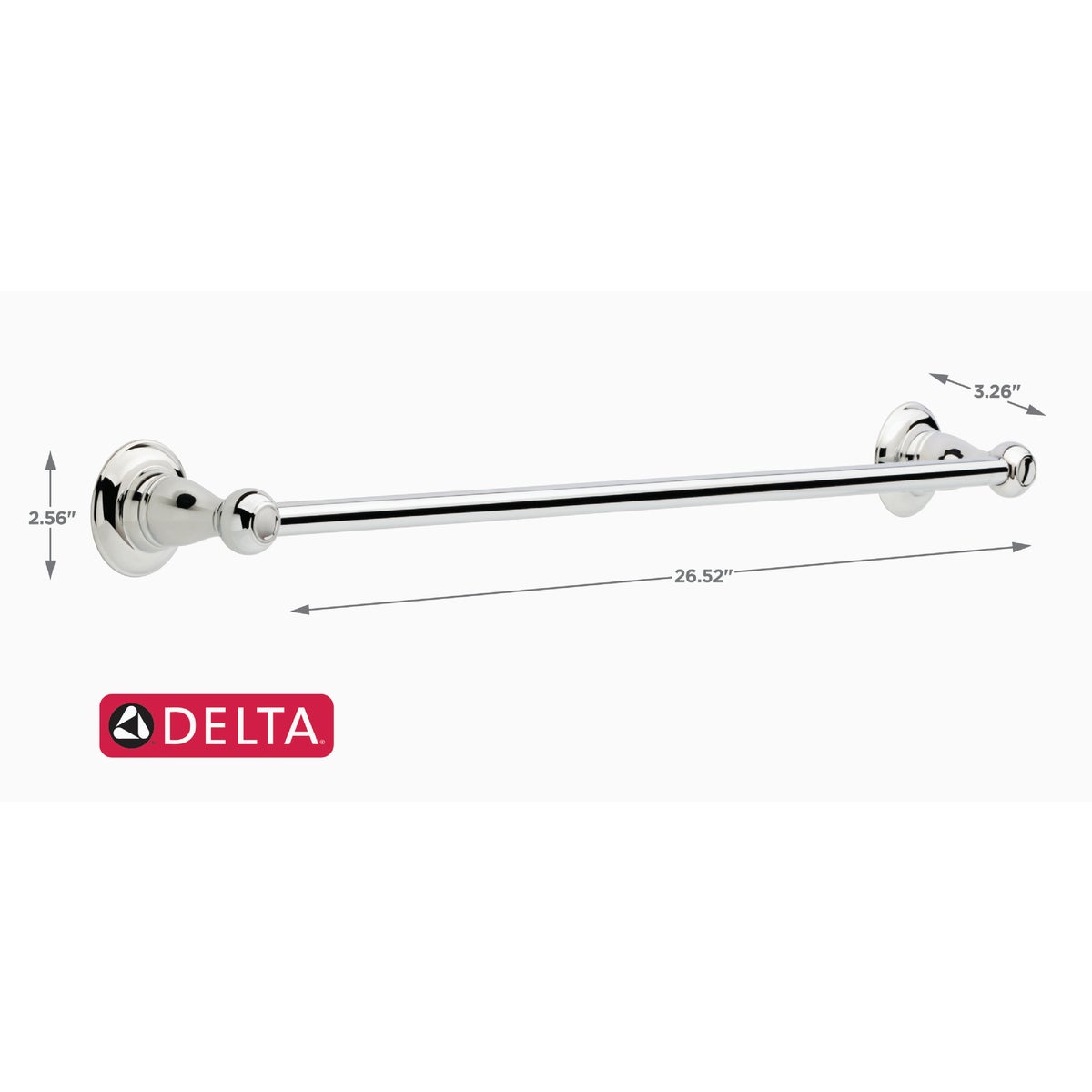 Delta Porter 24 In. Polished Chrome Towel Bar