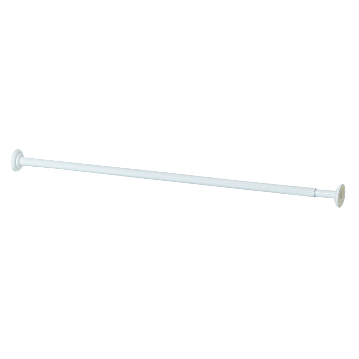 Zenith Zenna Home Straight 41 In. To 72 In. Adjustable Fixed Shower Rod in White