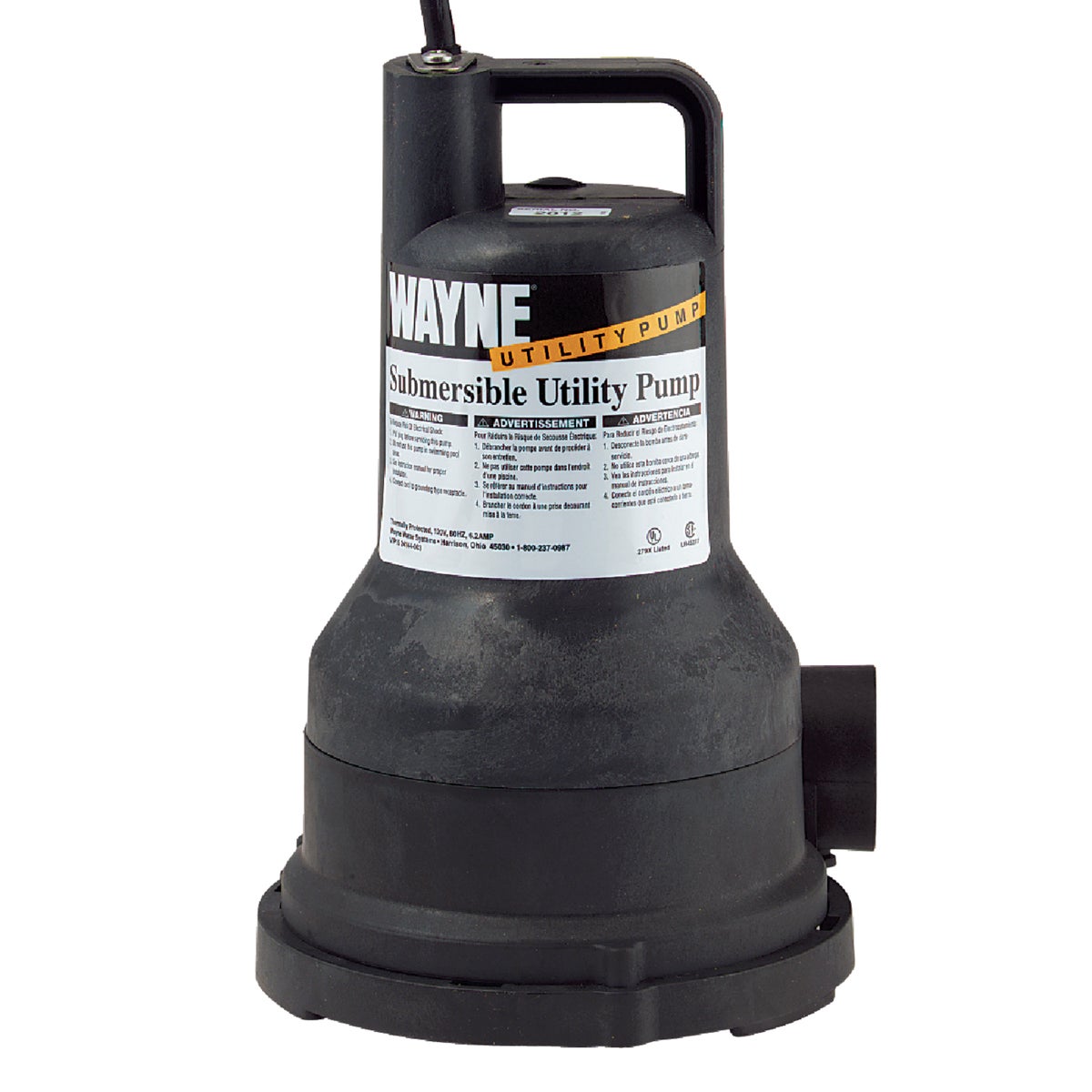 Wayne 1/5 HP Submersible Utility Pump