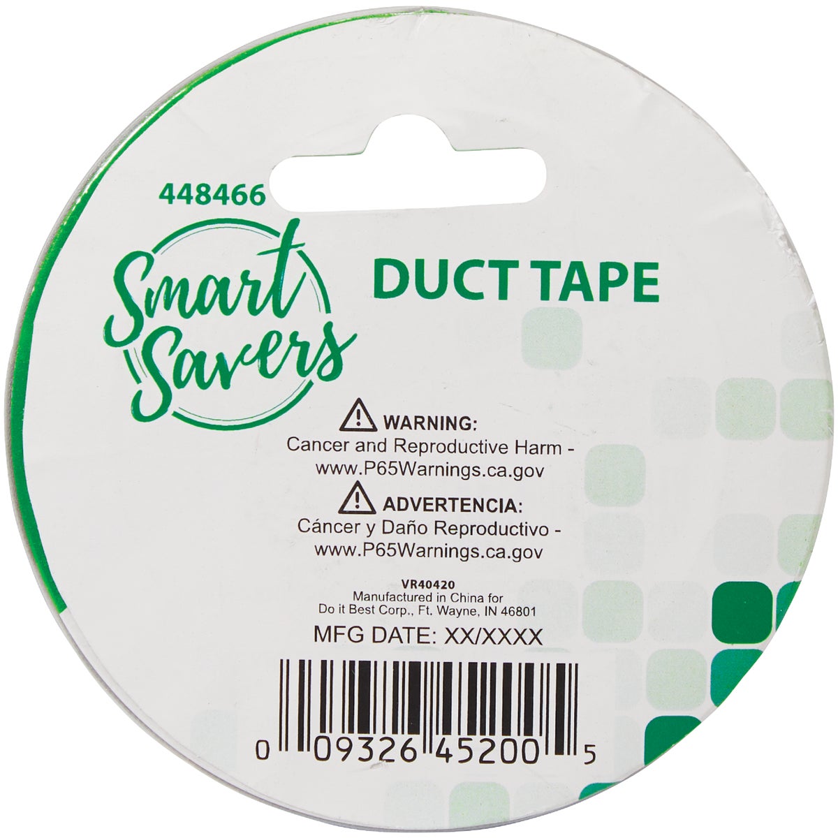 Smart Savers 2 In. x 10 Yd. Duct Tape, Silver