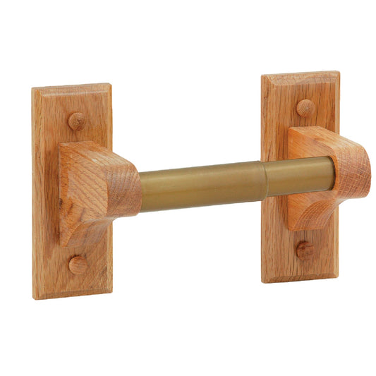 Home Impressions Medium Oak Wall Mount Toilet Paper Holder