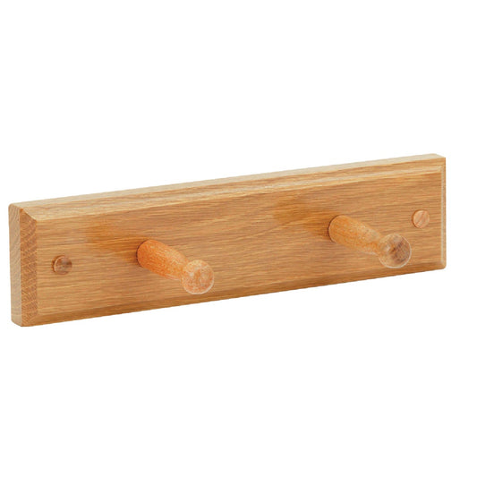 Home Impressions Double Hook Solid Oak Robe Hook