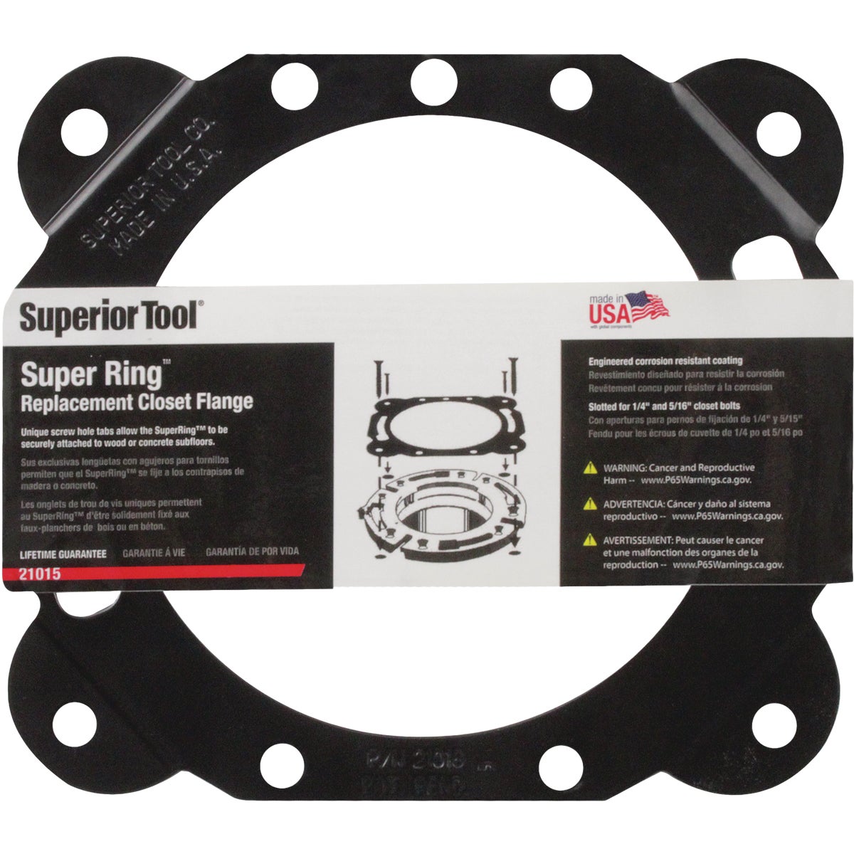 Superior Tool SuperRing Metal Toilet Flange