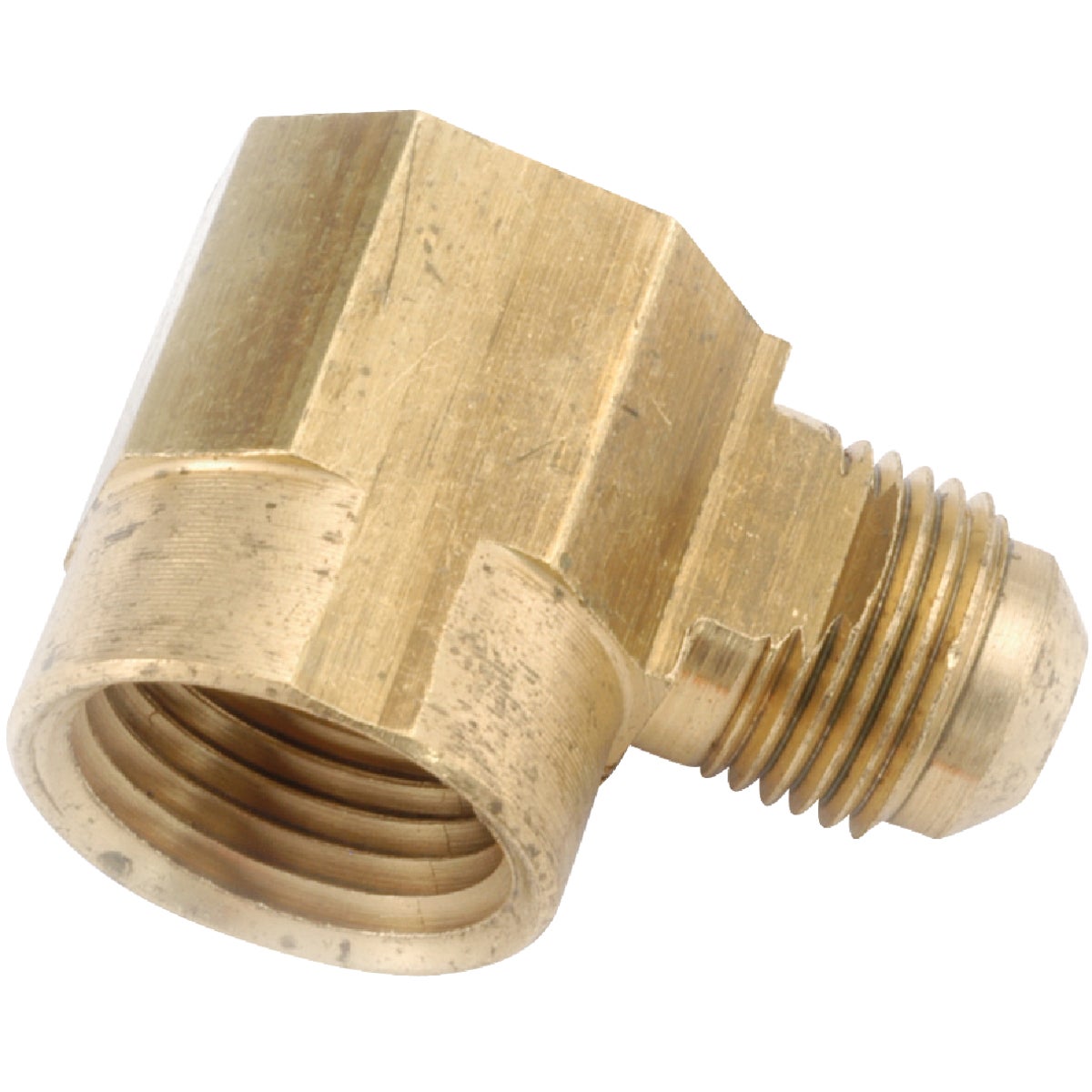 Anderson Metals 3/8 In. x 3/8 In. Female 90 Deg. Flare Brass Elbow (1/4 Bend)