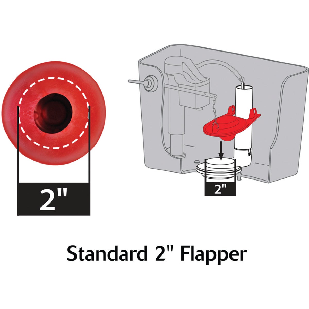 Korky Red Chlorazone Rubber Tank Ball