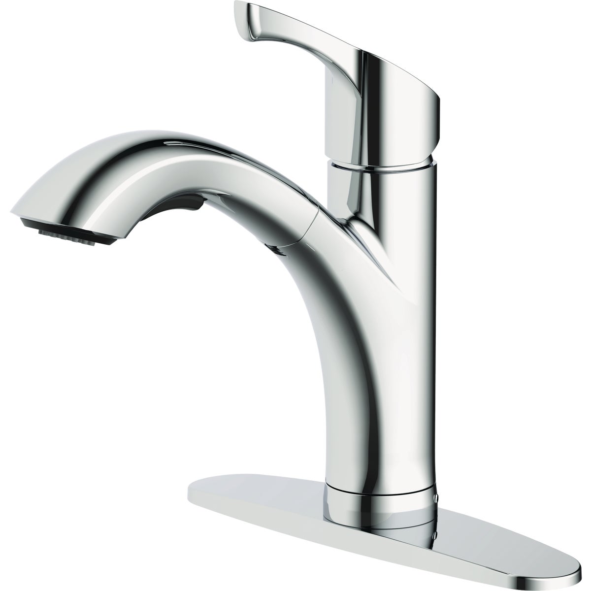 Home Impressions Single Handle Lever Pull-Out Kitchen Faucet, Polished Chrome