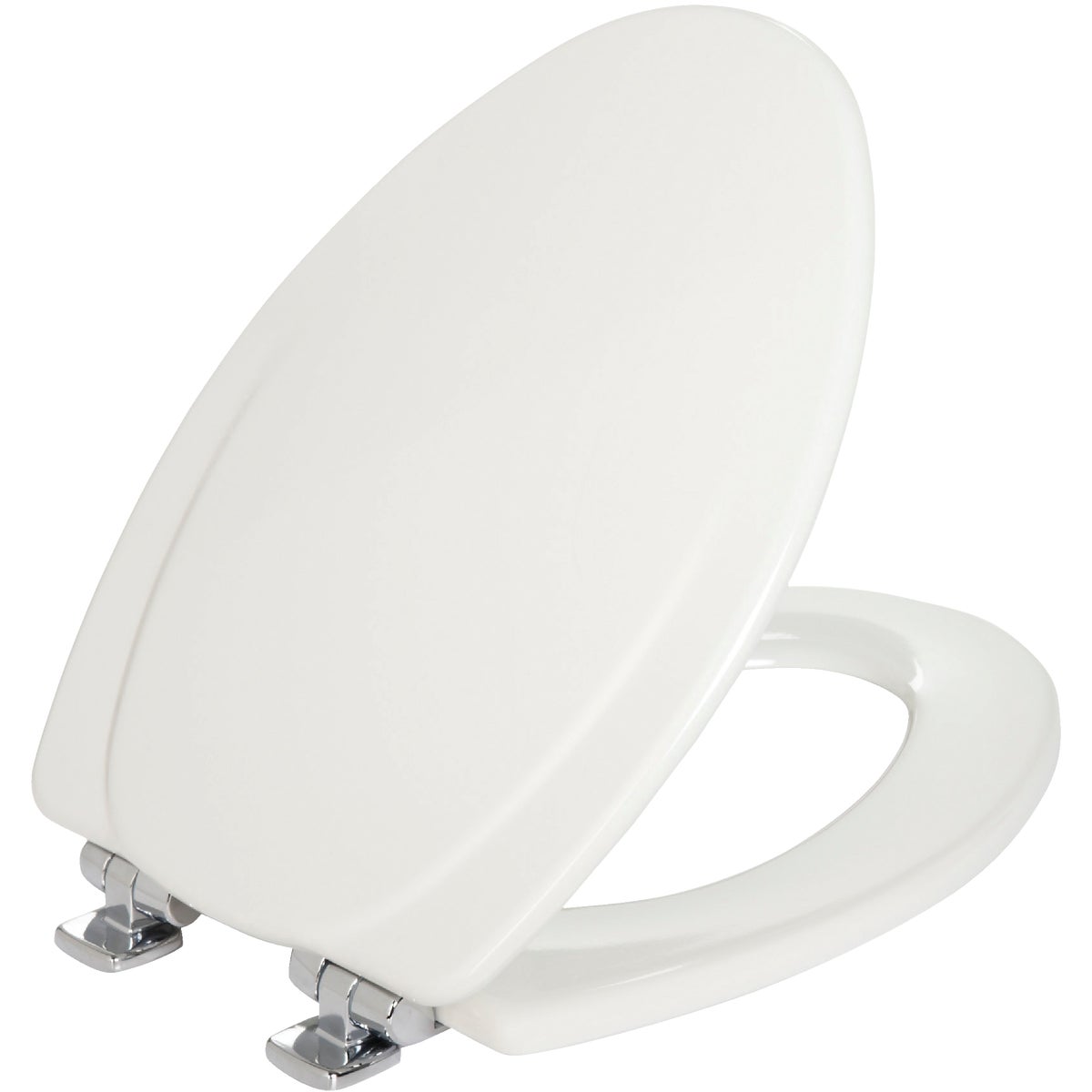 Mayfair Elongated Closed Front Slow-Close White Wood Toilet Seat