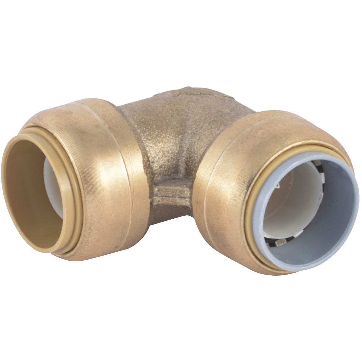 SharkBite 3/4 In. CTS x 3/4 In. Polybutylene 90 Deg. Push-to-Connect Conversion Brass Elbow