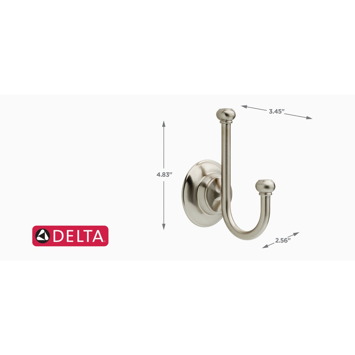 Delta Porter Brushed Nickel Double Robe Hook