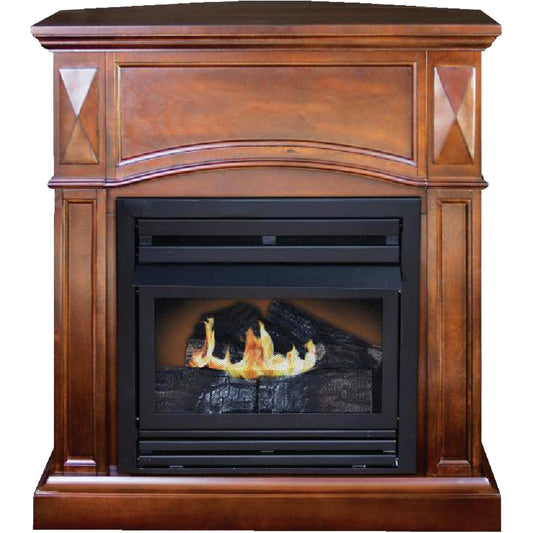 KozyWorld Natural Vintage Cherry Natural/LP Gas 800 sq ft Gas Fireplace