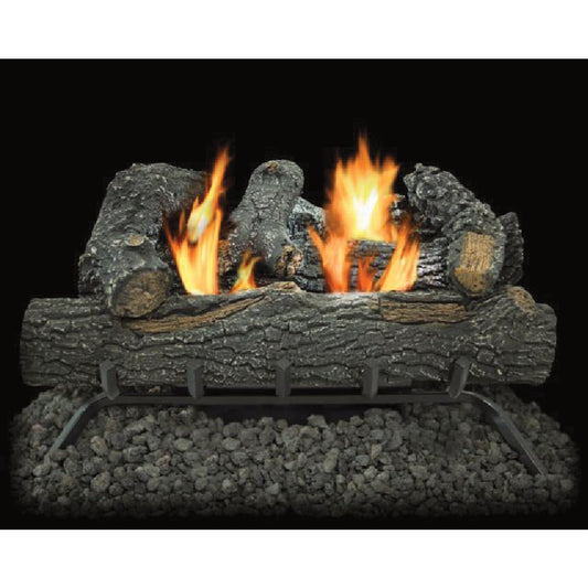 KozyWorld 18 In. L 30,000 BTU Black Forest Vent-Free Gas Logs