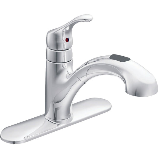 Moen Renzo Single Handle Lever Pull-Out Kitchen Faucet, Chrome