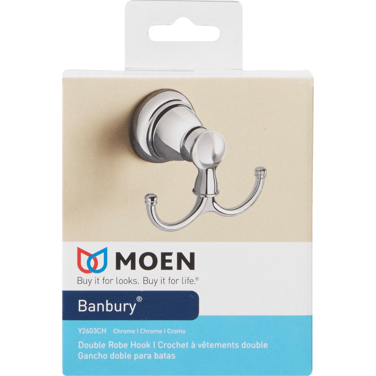 Moen Chrome Double Robe Hook