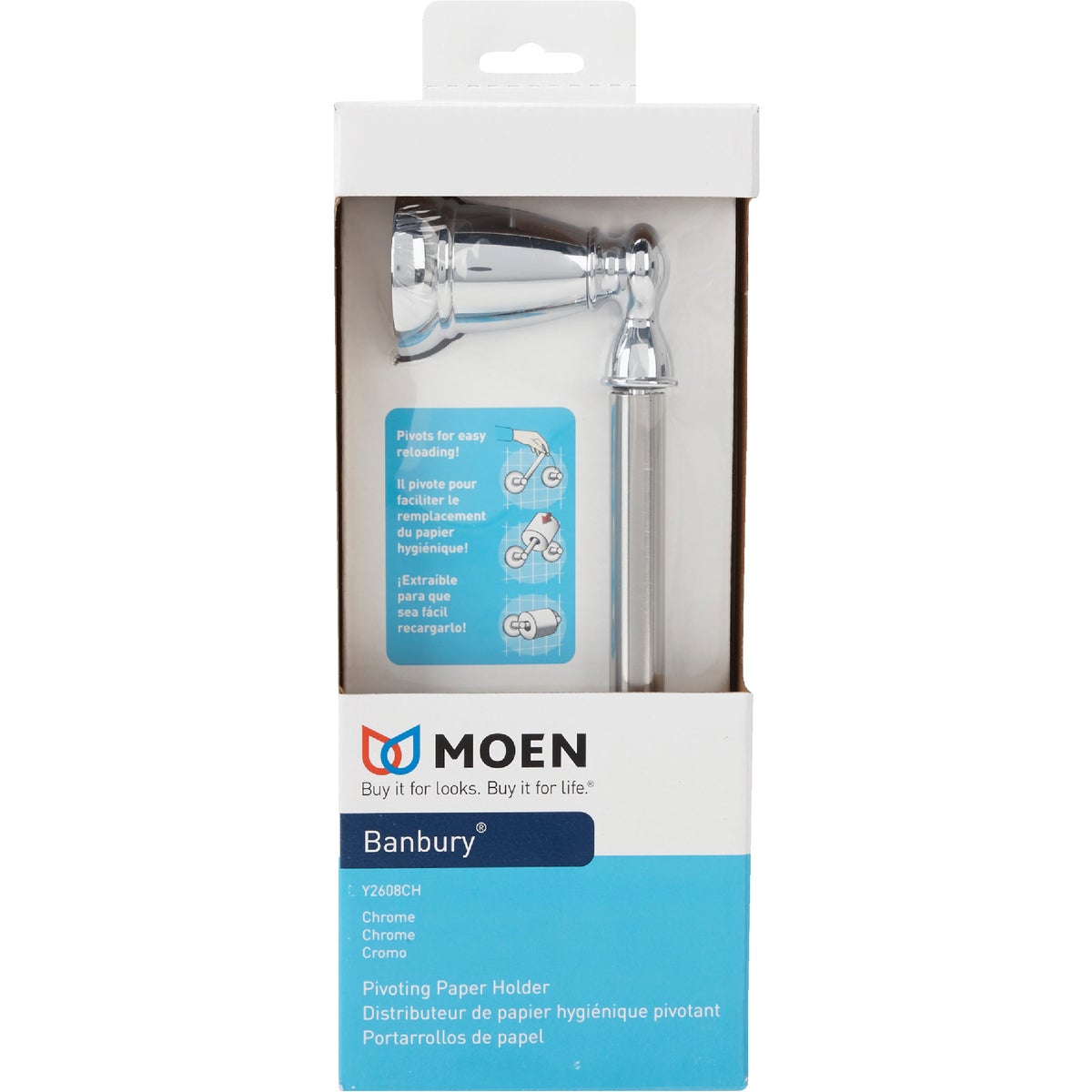 Moen Banbury Chrome Wall Mount Toilet Paper Holder