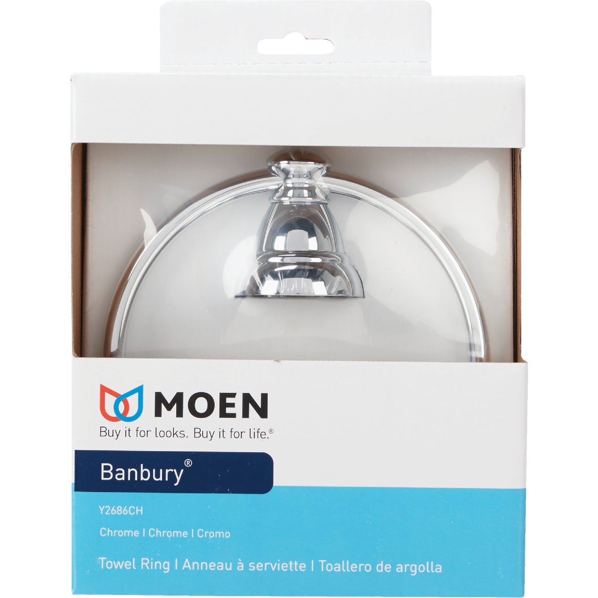 Moen Chrome 6 In. Towel Ring