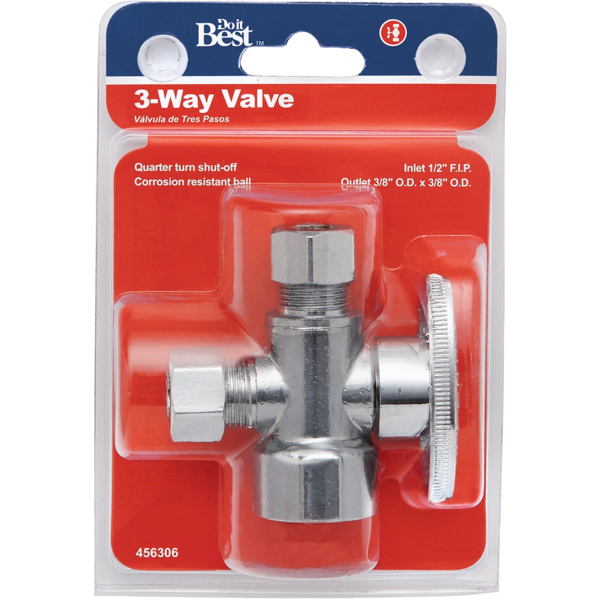 Do it 1/2 In. FIP x 3/8 In. OD x 3/8 In. OD Quarter Turn Angle Valve