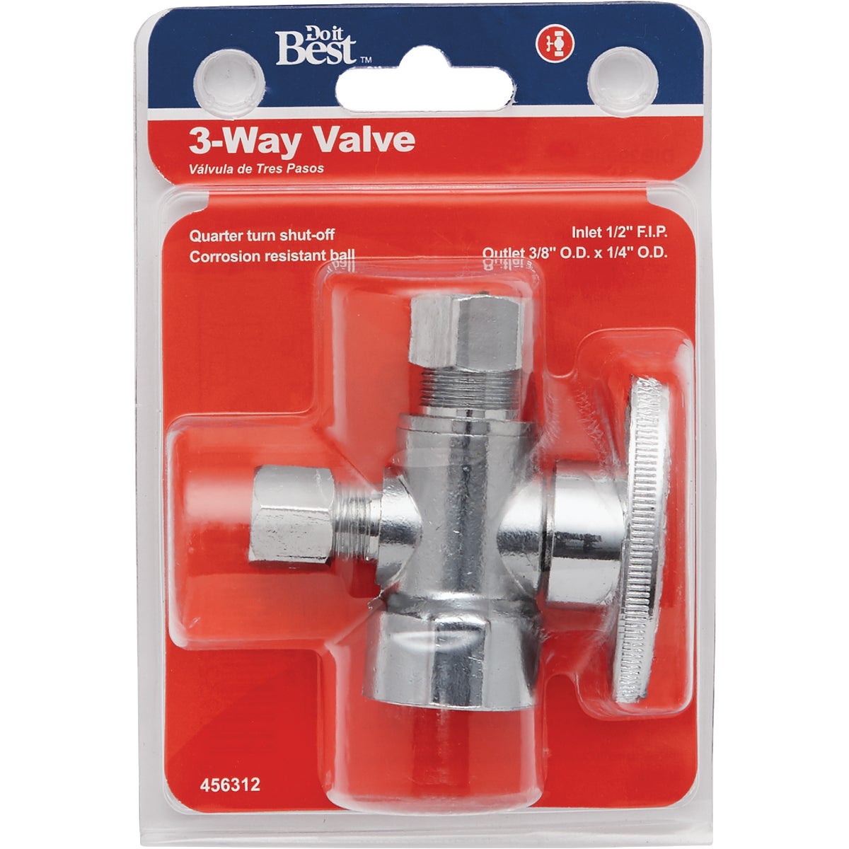 Do it 1/2 In. FIP x 3/8 In. OD x 1/4 In. OD Quarter Turn Angle Valve