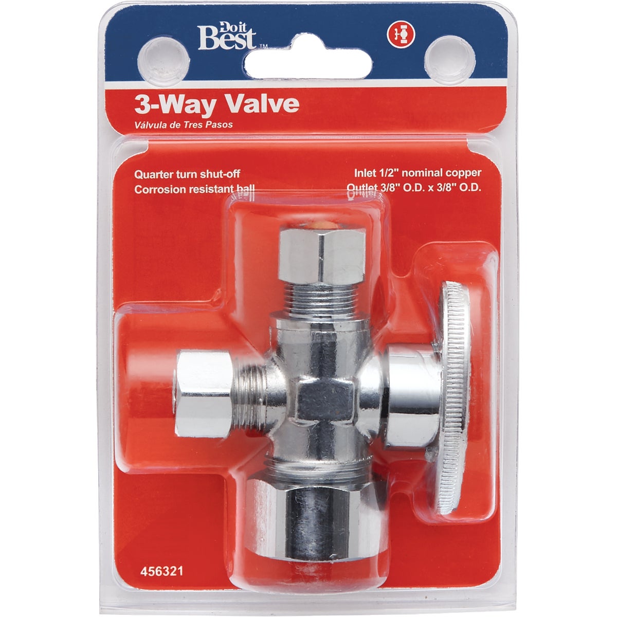 Do it 5/8 In. OD x 3/8 In. OD x 3/8 In. OD Quarter Turn Angle Valve