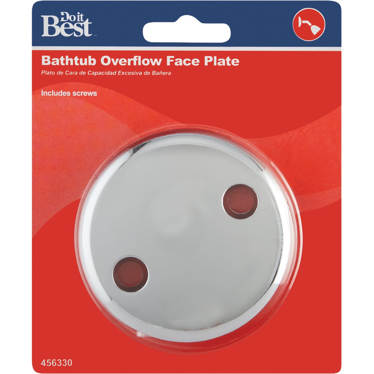 Do it Two-Hole Chrome Bath Drain Face Plate